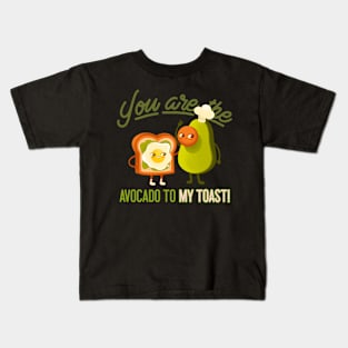 Avocado Toast Cool Avocado Couple Bread Chef Breakfast Kids T-Shirt